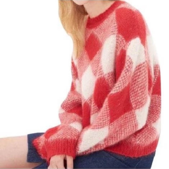 Sweater Weather🍁 Shop Sandro Sparks Plaid Mohair Sweater - Picture 2 of 11